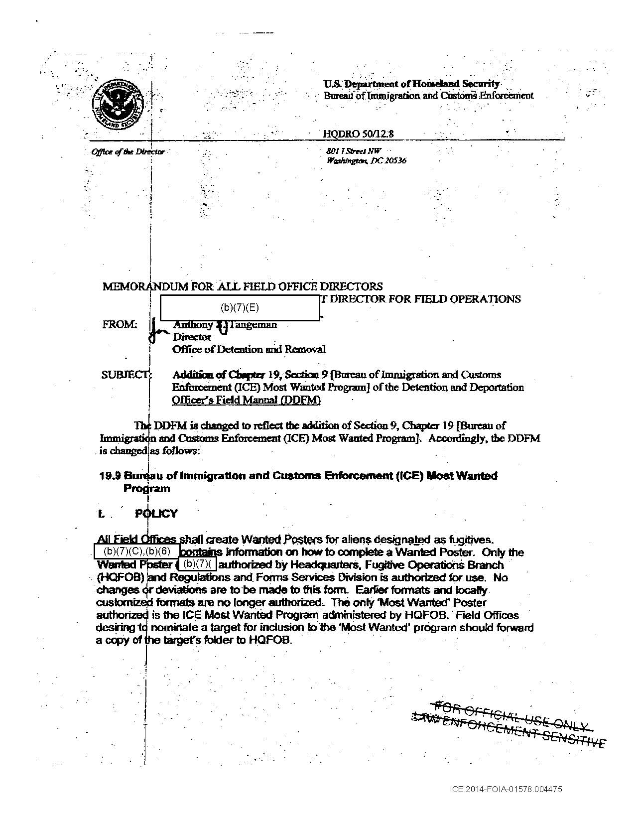 FOIA - Security Documents — #EndCrosscheck